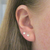 Sterling Silver Tiny Circle Stud Earrings