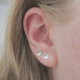 Sterling Silver Small Round Stud Earrings