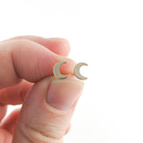 14K Gold Fill Crescent Moon Stud Earrings