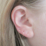 10K Gold Thin Cartilage Hoop Earring