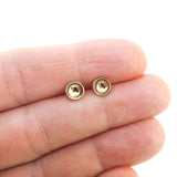 14K Gold Fill Domed Disc Earrings