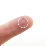 Argentium Silver 22 Gauge Cartilage Hoop