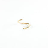 Gold Twist Wire 18 Gauge Mini Hoop