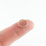 Gold Twist Wire 18 Gauge Mini Hoop