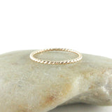 14K Gold Fill Thin Gold Twist Ring