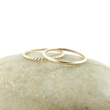 Set of Two 14K Gold Fill Stacking Rings