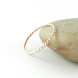 14K Gold Fill Thin Gold Twist Ring