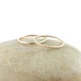 Set of Two 14K Gold Fill Stacking Rings