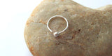 Pure Silver 18 Gauge Ball End Nose Ring