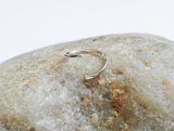 Sterling Silver 18 Gauge Hammered Cartilage Hoop Earring