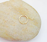 Hammered 14K Gold Fill 18 Gauge Cartilage Hoop