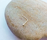 Thin Fine Silver Ball End Nose Stud