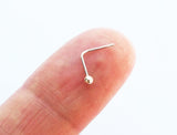 Thin Fine Silver Ball End Nose Stud