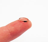 18 Gauge Rose Gold Fill Hammered End Mini Hoop