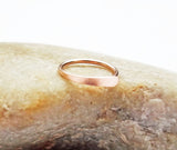 18 Gauge Rose Gold Fill Hammered End Mini Hoop