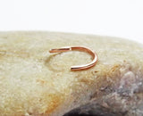 14K Rose Gold Fill Hammered Nose Hoop