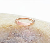 14K Rose Gold Fill Hammered End Nose Hoop