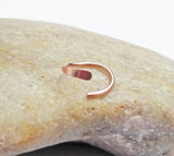 14K Rose Gold Fill Hammered End Nose Hoop