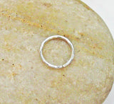 Hammered Texture Sterling Silver Nose Ring