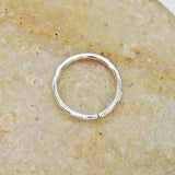 Sterling Silver 18 Gauge Hammered Cartilage Hoop Earring