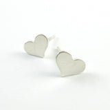 Sterling Silver Heart Stud Earrings