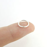 16 Gauge Argentium Silver Cartilage Hoop - Upper Ear Piercing