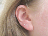 Pure Silver Ball Stud Earrings, Tiny Silver Studs