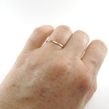 14K Gold Fill Hammered Skinny Stacking Ring