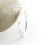 Sterling Silver Hammered Skinny Stacking Ring
