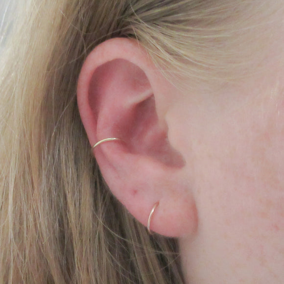Rose Gold Cluster Helix Cartilage Earring – 16g (1.2mm) Surgical Steel Stud, 6mm/8mm Bar