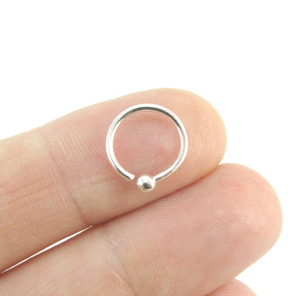 Buy Elegant White Zircon Silver Nose Ring Online | March Jewellery - March  Jewellery by FableStreet