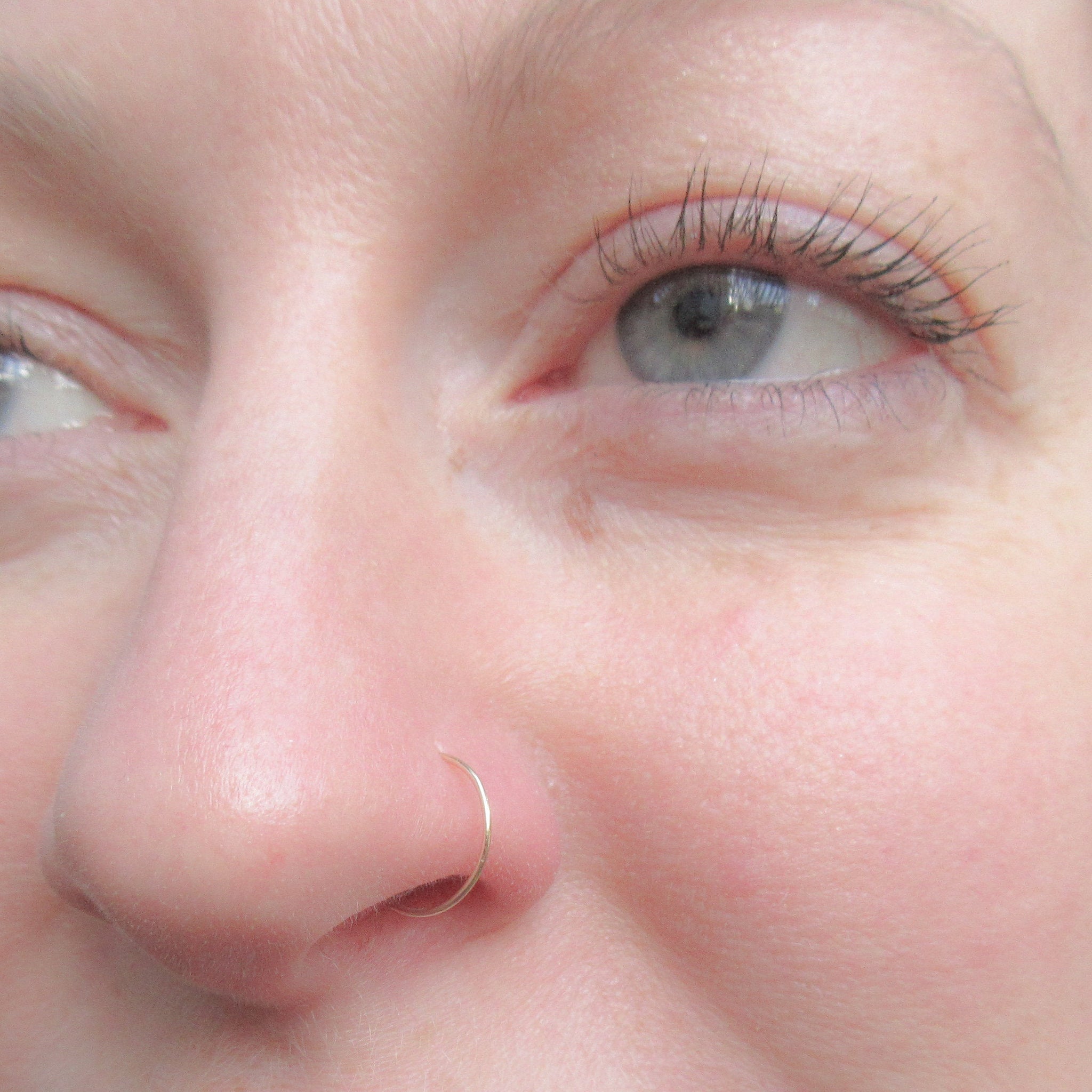 14K Gold Fill 22 Gauge Gold Nose Hoop