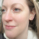 Thin and Delicate Pure Silver Ball End Nose Ring