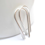 Sterling Silver Hammered Ear Climber Earrings