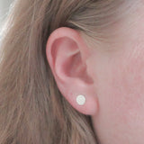 Sterling Silver Round Stud Earrings