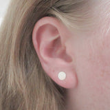 Sterling Silver Round Stud Earrings