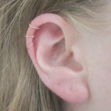 10K Gold Thin Cartilage Hoop Earring