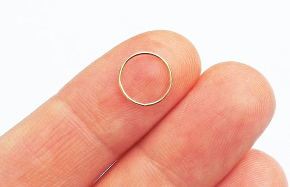 14K Yellow Gold Thin Nose Ring
