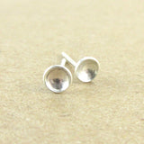 Sterling Silver Tiny Circle Stud Earrings